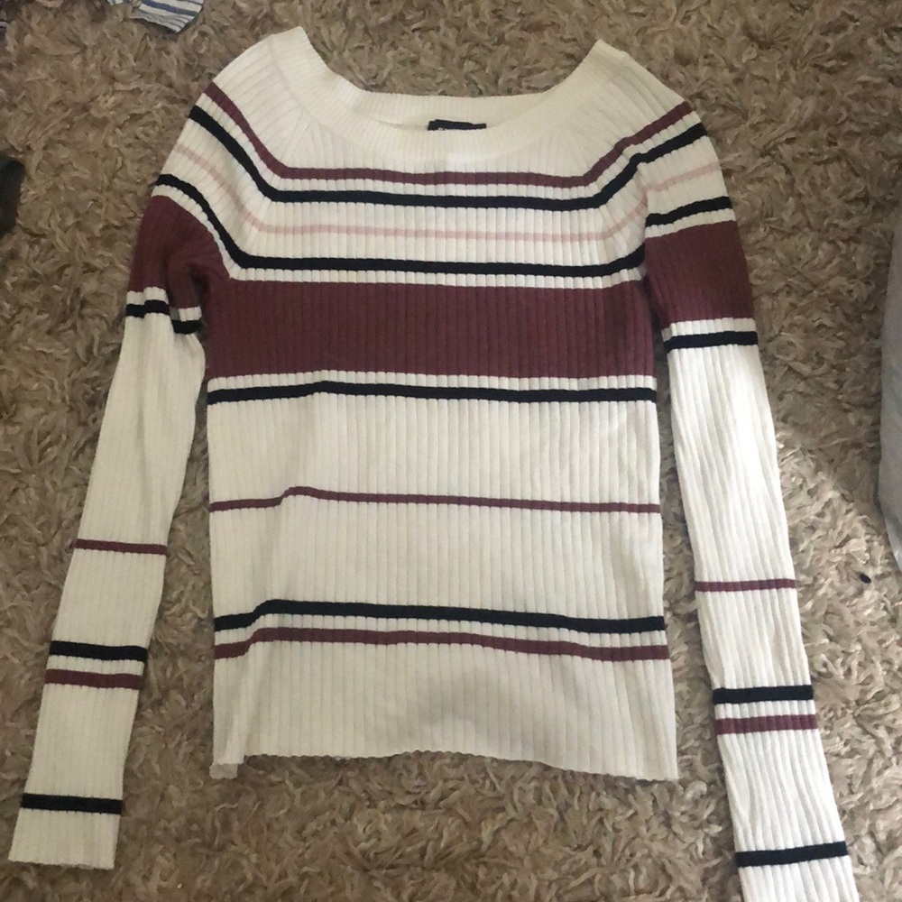 Stretchy stripe sweater